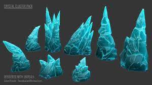 Artstation Crystal Cluster Pack Adam Homoki Crystal Cluster Defense Games Game Assets