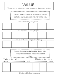 The Element Of Value In Art An Intro And Free Printable The Kitchen Table Classroom Value In Art Elements Of Art Color Elements Of Art