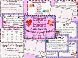 Create Your Own Valentine S Day Figurative Language Booklet Grades 3 6 Simile Metaphor Hyperbole Onomatopoei Fun Language Arts Valentine Words Valentines