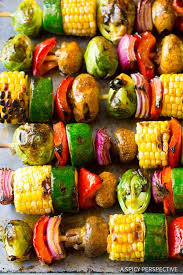 Grilled Fajita Vegetable Skewers A Healthy Vegetarian Skewer Recipe Loaded With Fresh Summer Veggies And Vegetarian Bbq Fajita Vegetables Vegetarian Skewers