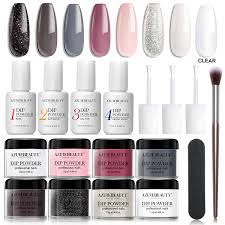 Maybe you would like to learn more about one of these? Amazon Com 17 Pcs Dip Powder Nail Kit Starter Azurebeauty 8 Colors Acrylic Dipping Powder Kit Essential System Liquid Set With Base Coat Gel Top Activator Brush Saver For French Nail Art Manicure