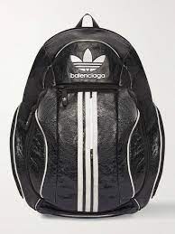 BALENCIAGA + adidas Logo-Print Textured-Leather Backpack for Men | MR PORTER