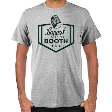 Its constructed with a tighter weave. Brockmire Legend Of The Booth T Shirt Gold Label