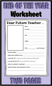 Dear Future Teacher Worksheet Distance Learning Or In Person Use School Counselor Resources School Counseling Lessons Elementary School Counseling Lessons
