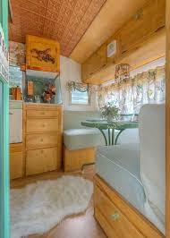 30 Classic Interior Ideas For Canned Ham Camper Go Travels Plan Vintage Trailer Interior Camper Interior Design Camper Trailer For Sale