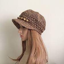Crochet Newsboy Cap Newsboy Hat Crochet Visor Hat Visor Cap Sports Hat Snapback Hat Crochet Hat Knit Raffia Hat Newsboy Hat Gift For Her Crochet Newsboy Hat Newsboy Raffia Hat