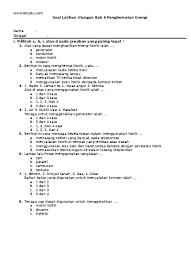 Maybe you would like to learn more about one of these? Soal Ulangan Harian Ipa Kelas 6 Bab 8 Penghematan Energi