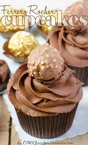 Ferrero Rocher Cupcakes By Omg Chocolate Desserts Moist Chocolate Cupcakes Topped With Smooth And Creamy Nutella C Desserts Cupcake Recipes Chocolate Desserts