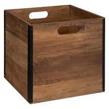 Bo te de rangement achat bo te de rangement pas cher rue du, source:rueducommerce.fr. Boite De Rangement 31x31 Bois Industriel Boite De Rangement Pas Cher