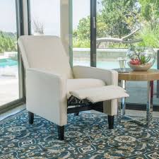 Olinda Minimalist Style Fabric Recliner Chair Club Chairs Living Room Chairs Recliner Chair