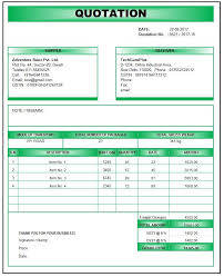 Quotation Format In Excel Gst Quotation Format Quotation Sample Quote Template