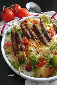 رز ايراني مع الكباب وماء الورد والزعفران حسابي على انستاغرام la cuisine de norma cooking food beef