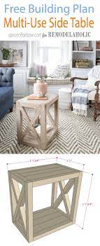 Multi Use Side Table Building Plan Diy Farmhouse Side Table Building Plan Bu Farmhouse Living Room Furniture Farmhouse Furniture Plans Farmhouse End Tables