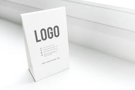 Download Premium Psd Of White Standing Sign Mockup In A Window 531940 Sign Mockup Business Card Mock Up Name Card Design