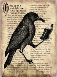 A Raven Reading The Raven By Cb Craig Arte Corvo Arte Relacionada Com Corvos Arte De Coruja