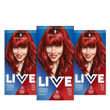 When i tried this dye i was expecting the colour to be a bit brighter. Amazon Com Schwarzkopf Live Intense Permanent Hair Colour Real Red Number 35 142ml Chemical Hair Dyes Beauty
