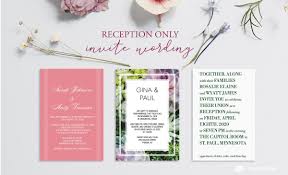 That's the traditional wedding invitation wording etiquette… and for couples planning formal weddings, that kind of traditional wording totally makes sense — but for the rest of us? Reception Only Invitation Wording Magnetstreet Wedding Blog