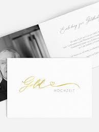 Die einladung zur goldenen hochzeit klassisch gold ist wirklich ein absoluter klassiker. Goldene Hochzeit Karten Mit Edlem Individuellen Druck