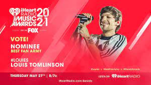 The weeknd led the nominees, while elton john received the iheartradio icon award. Louis Tomlinson News On Twitter 1 Rt 1 Vote I Vote Louies For Bestfanarmy At The Iheartawards Louis Tomlinson