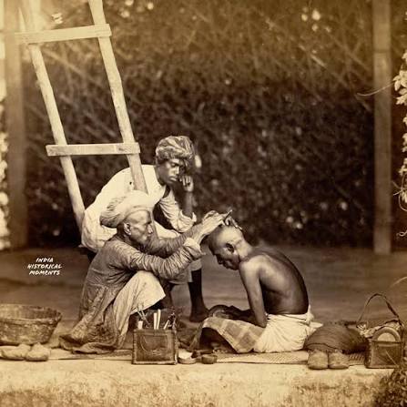 Photograph of dyers (Rangrez) at work in Western India, taken by Shivashanker Narayen in 1873. #Old #Photos #Vintage