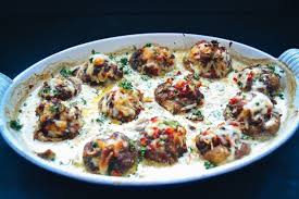 Gefullte Champignons Mit Hackfleisch Und Kase Rezept Gefullte Champignons Mit Hackfleisch Gefullte Champignons Gerichte Mit Champignons