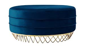 Search for navy tufted ottoman. Revolve Navy Blue Velvet Ottoman Coffee Table By Meridian Furniture