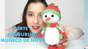 MUÑECO DE NIEVE AMIGURUMI PARTE 1