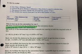 Note that rounding errors may occur, so always check the results. Solved 9 Go To A Star 1 Use Time Distance Speed 2 Chegg Com