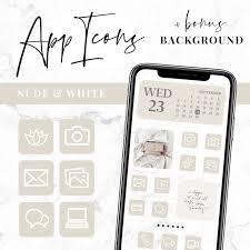 Beige And White App Icons Ios 14 Aesthetic App Covers Blog Pixie