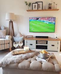 32 Inspiring Bedroom Tv Wall Design Ideas In 2020 Small Living Room Ideas With Tv Bedroom Tv Wall Cosy Living Room
