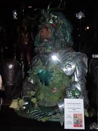 The poem starts on new year's eve, when a knight clad in green bursts into the halls of camelot with an axe in one hand and a bough of holly in the other. Green Knight Armour Worn By Sean Connery In Sword Of The Valiant Green Knight The Valiant Knight Armour