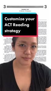 ACT Reading Strategy Customization Tips