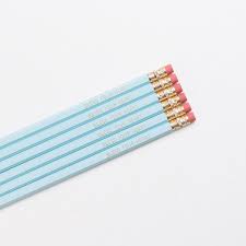 Bless Your Heart Pencils Southern Sayings Pencils Pastel Blue Pencils Gold Foiled Pencils Cute Blue School Supplies Cute School Supplies Middle School Supplies