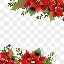 Poinsettia Christmas Border Christmas Border Flower Border Poinsettia