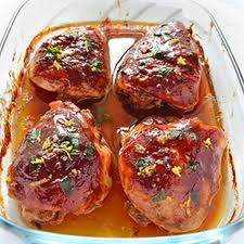 Baked Chicken Thighs Recipe Main Dishes With Chicken Thighs Ketchup Red Wine Vinegar Soy Sauce Brown Sugar Garlic Cl Baked Chicken Recipes Poultry Recipes