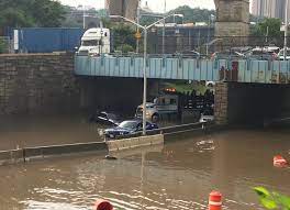 A flash flood is a sudden, violent flood after a heavy rain, or occasionally after a dam break. Heavy Rains Pound New York City Flooding Subway Stations And Roads The New York Times