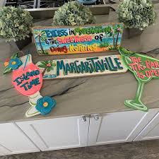 Welcome To Our Deck Tropical Welcome Paradise Pool Patio Etsy Handmade Wood Signs Paradise Pools Tiki Bar