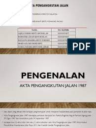 May 23, 2021 | author: Akta Pengangkutan Jalan