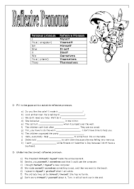 Use of i, we, you, he, she, it, they. 20 Free Reflexive Pronouns Worksheets
