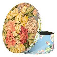 16 Large Hat Box In Vintage Floral On Blue Linen Fabric Https Www Amazon Com Dp B07jlx8nnb Ref Cm Sw R Pi Dp X Fai1bbt Hat Box Large Hats Vintage Floral