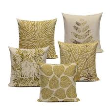 Shop with afterpay on eligible items. Golden Leaves Pillow Covers Throw Pillows Gold Throw Pillows Cushions On Sofa