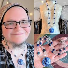 China necklace for creepy wooden doll