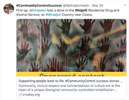 Read our community guidelines before posting: . Join This Twitter Trip Around Aboriginal Community Controlled Health Organisations In Nsw Croakey Health Media