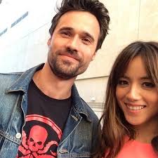 Chloe Bennet and Brett Dalton... Love the fact he's wearing a hydra shirt
