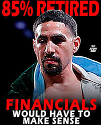 When asked after the fight if this was his last time in the ring, Garcia  first stood firm, then admitted he was "85% retired." He explained that a  comeback would only happen