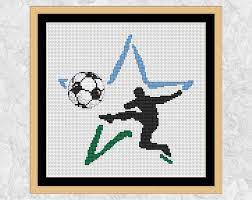 If you've cross stitched before, you likely already know what to look for in a pattern. Football Star Cross Stitch Pattern Modern Soccer Sport Etsy Cross Stitch Patterns Cross Stitch Stitch Patterns