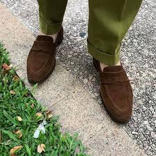 Sydney In Dark Brown Calf Suede Photo Credit Kingbee Aq Mens Dress Boots Dress Shoes Men Loafers Men