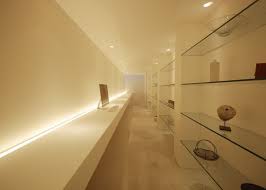Extra Long Working Surface With Indirect Light Gallery And House For A Florist By Shinichi Oga Minimalism Interior Interior Architecture Design Florist Studio
