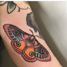 Emperor Moth Tattoo By Adam Cornish Leeds Uk Moth Tattoo Color Tattoos Flower Tattoo Color