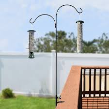 Bird Feeder Hangers For Decks Amazon Com Graybunny Gb 6859 Vertical Deck Hook 3 Clamp 360 Degree Rotation 46 Tall Handrail Pole Double Hook For Bird Houses Wind Chimes Bird Feeders